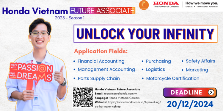 HONDA VIỆT NAM FUTURE ASSOCIATE 2025 MÙA 1 CHÍNH THỨC MỞ ĐƠN ĐĂNG KÝ
