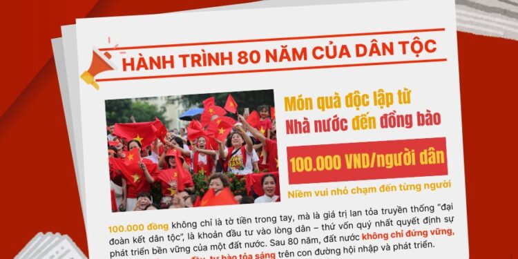 100.000 ĐỒNG QUỐC KHÁNH – THÔNG ĐIỆP SẺ CHIA TỪ NHÀ NƯỚC ĐẾN NHÂN DÂN